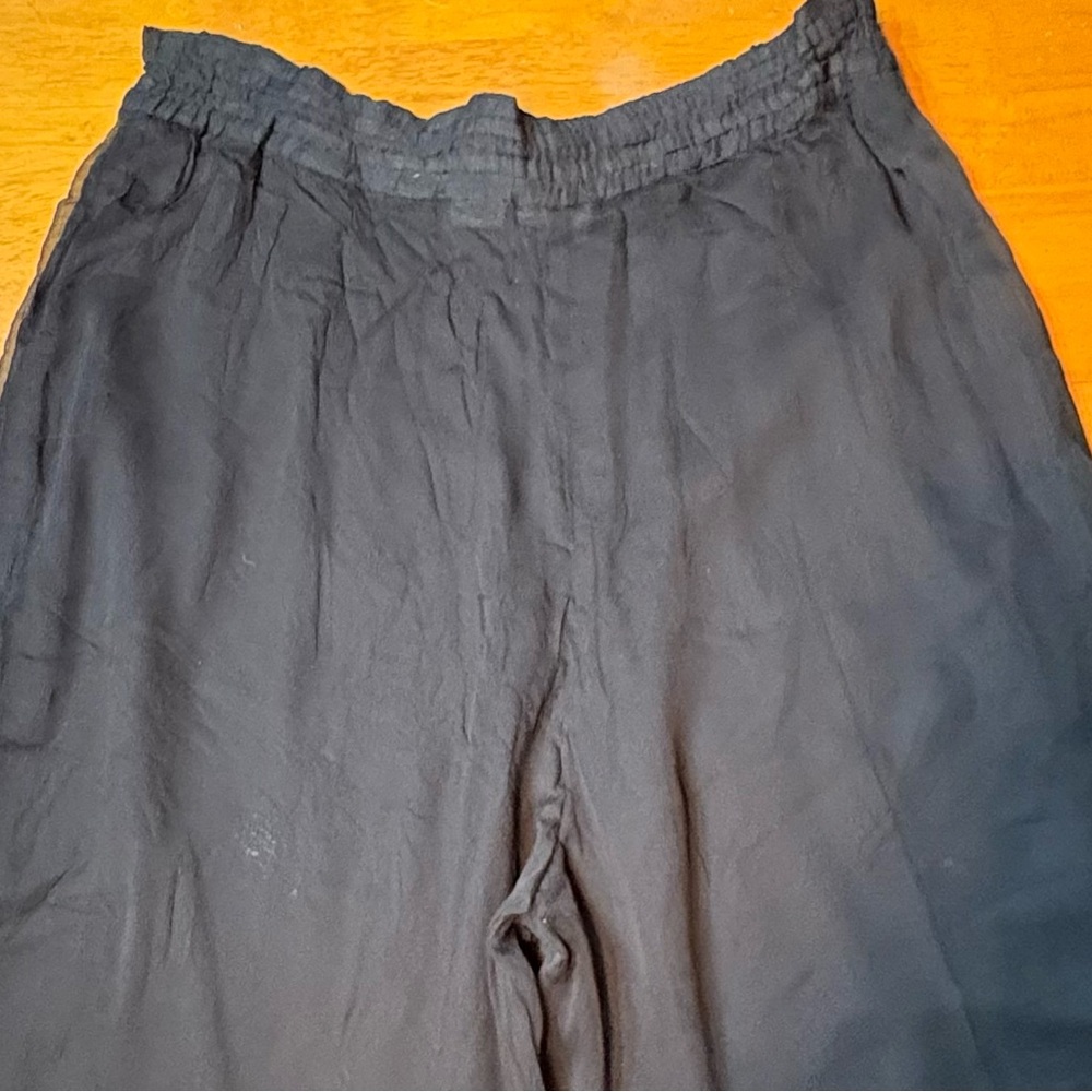 India authentic Indian Vintage Pallazo Black wide leg Boho Pants medium women’s - Picture 12 of 14